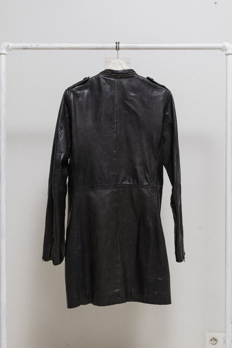 SHEEP LEATHER NARROW TIE .12 [BLACK] – SUBLATIONS