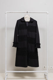 JUNYA WATANABE - FW01 Wide wool dress with glittery tweed panels