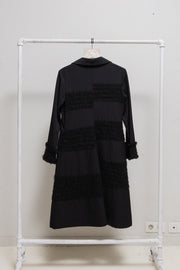 JUNYA WATANABE - FW01 Wide wool dress with glittery tweed panels