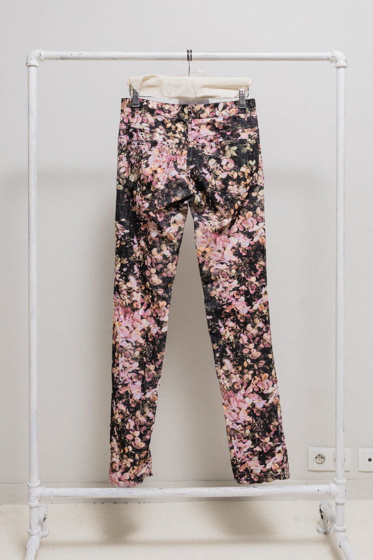 ANN Demeulemeester フラワープリントパンツ XXS ANN DEMEULEMEESTER - FW08 Hydrangea patterned cotton corduroy