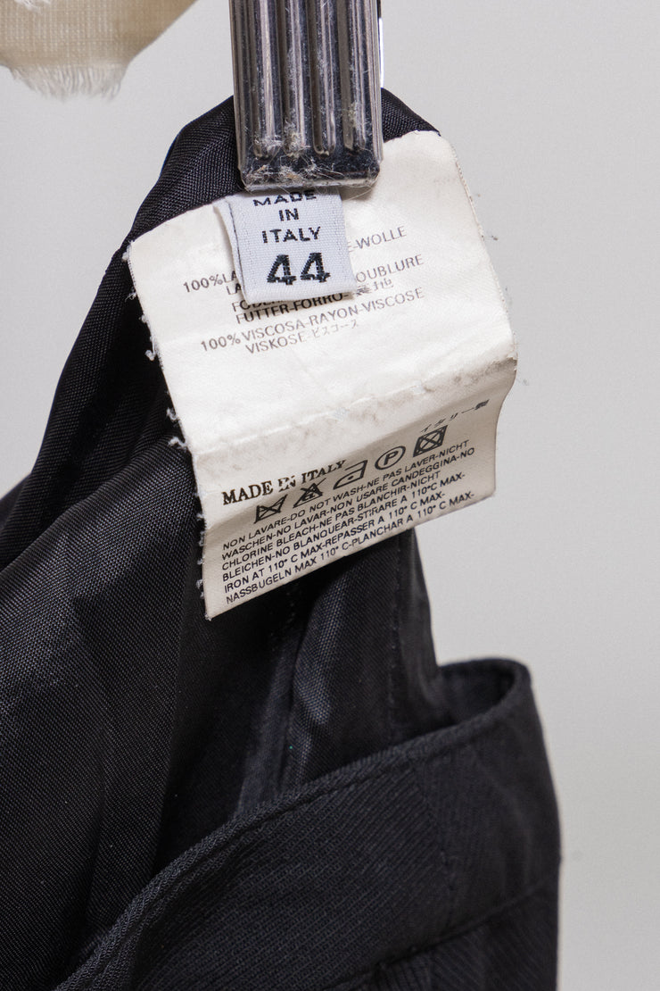 MARTIN MARGIELA - FW05 Midi wool skirt with back out seams and zipper details (white label)