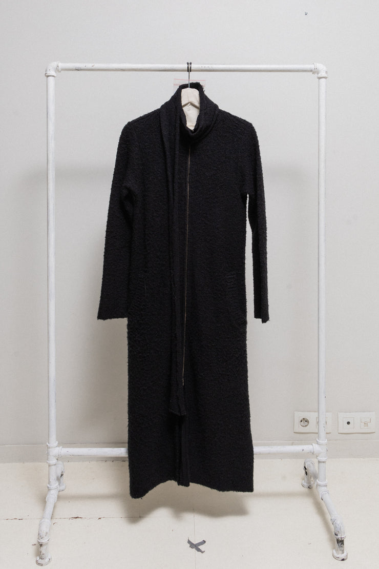 UNDERCOVER - FW06 "GURU-GURU" Angora wool long jacket with scarf collar