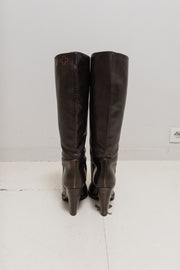 A.F VANDEVORST - Signature high leather boots