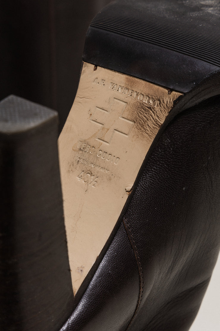 A.F VANDEVORST - Signature high leather boots