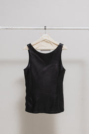 (New arrival) ANN DEMEULEMEESTER - SS96 Soft lamb leather top with chest darts