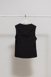 (New arrival) ANN DEMEULEMEESTER - FW98 Fleece wool darted top and folded mini skirt set