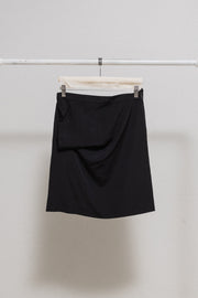 ANN DEMEULEMEESTER - FW98 Fleece wool folded mini skirt