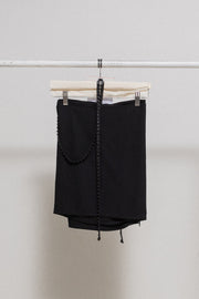 (New arrival) ANN DEMEULEMEESTER - SS01 Mini skirt with snap buttons strap