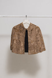 (New arrival) ANN DEMEULEMEESTER - FW94 Velvet cape with floral embroideries