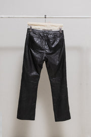 (New Arrival) CARPE DIEM - Leather pants with signature silver buttons