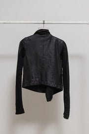 (New Arrival) RICK OWENS - FW06 "DUSTULATOR" Lamb leather high neck jacket with knitted inner arms