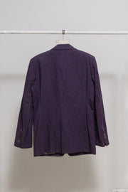 (New arrival) ANN DEMEULEMEESTER - FW00 Glittery dark purple cotton jacket