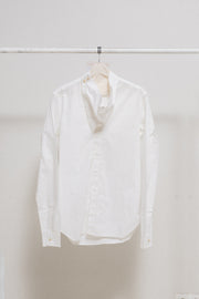 (New Arrival) RICK OWENS - SS13 "ISLAND" Milk cotton shirt with collar drape