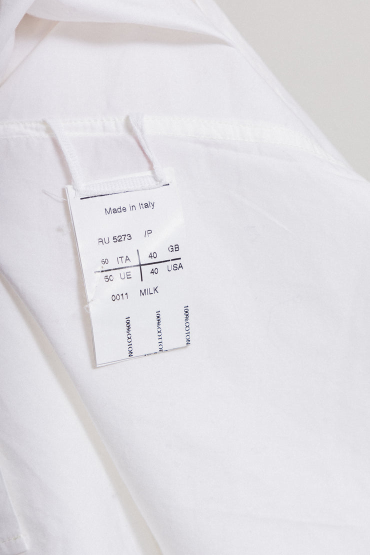 (New Arrival) RICK OWENS - SS13 "ISLAND" Milk cotton shirt with collar drape