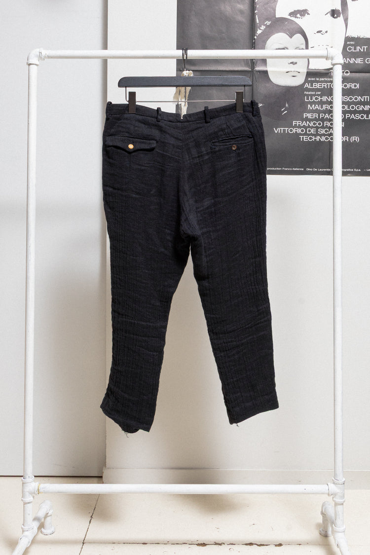 ARCHIVIO J.M RIBOT - Textured cotton linen pants with antique