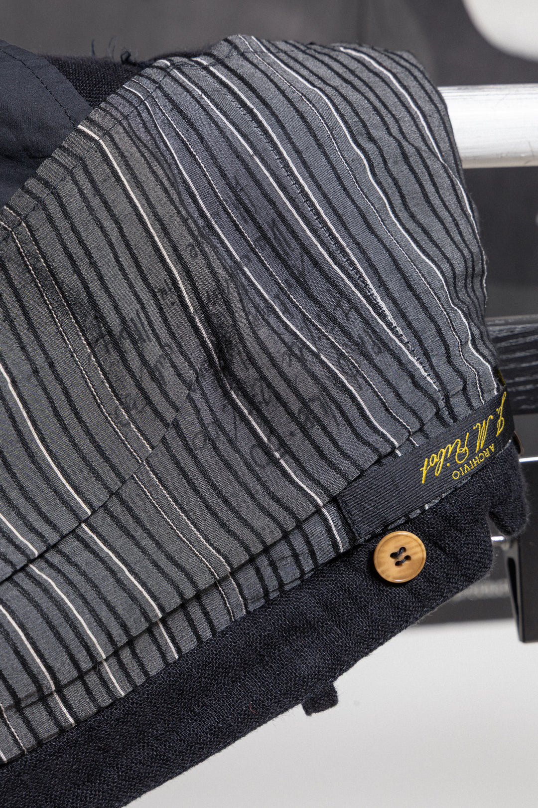 ARCHIVIO J.M RIBOT - Textured cotton linen pants with antique