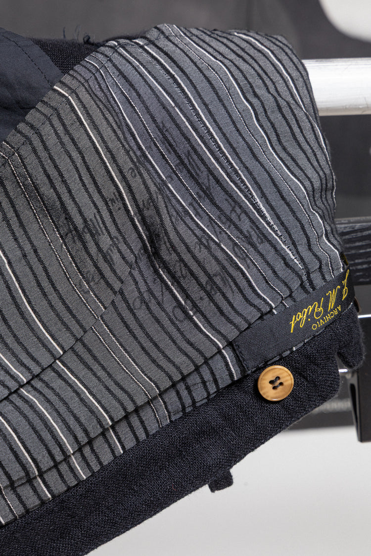 ARCHIVIO J.M RIBOT - Textured cotton linen pants with antique