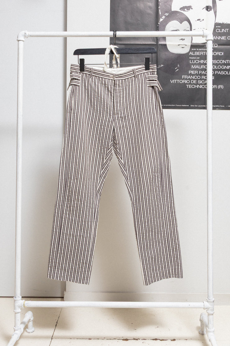 ANN DEMEULEMEESTER - SS07 Striped cotton pants – L'OBSCUR