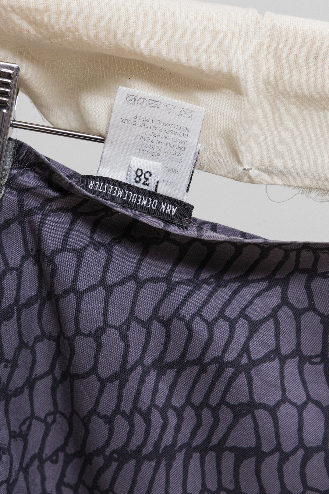 ANN DEMEULEMEESTER - SS01 Silk patterned wrap up skirt – L'OBSCUR