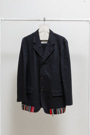 COMME DES GARCONS FOR 10 CORSO COMO - SS02 Cotton jacket with wool patterned hems