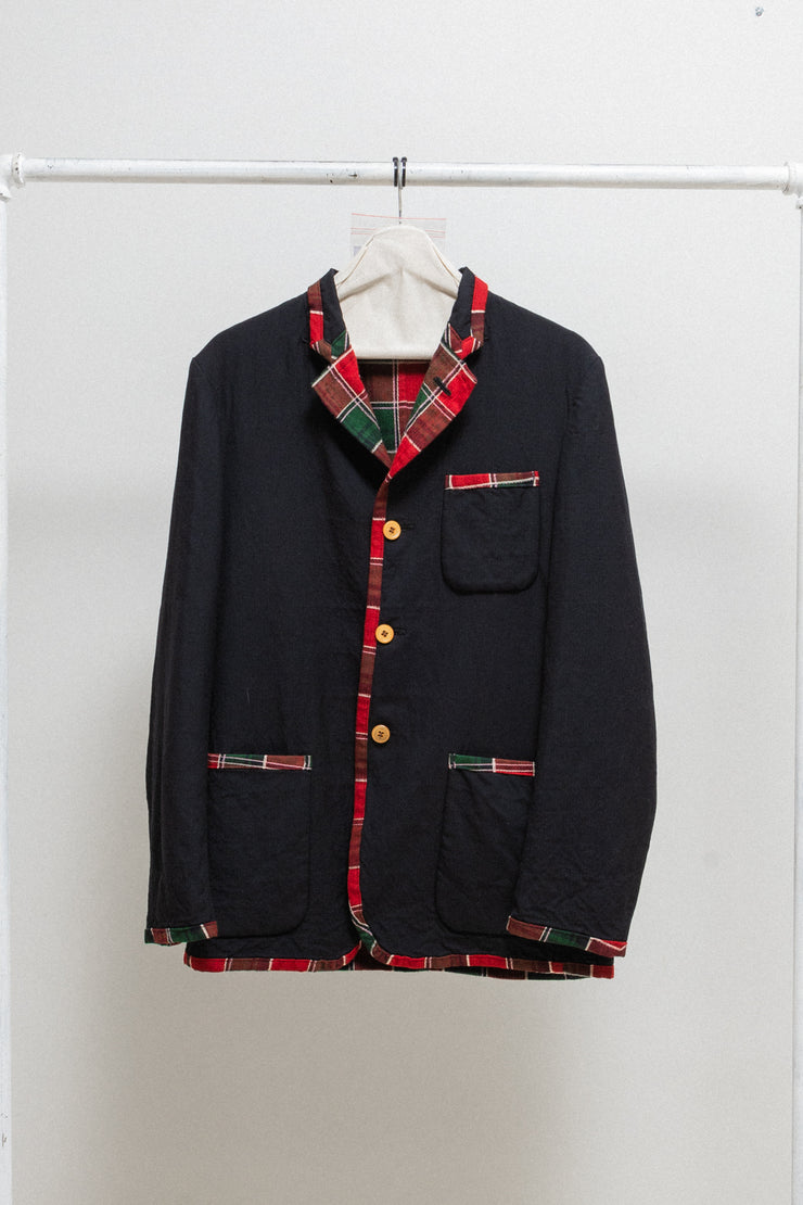COMME DES GARCONS HOMME PLUS - FW02 Wool jacket with patterned lining