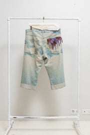 UNDERCOVER - SS05 "But Beautiful II" Wide destroyed jeans with patch details
