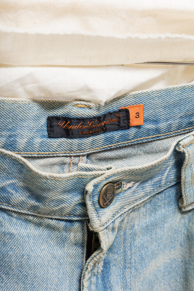 UNDERCOVER - SS05 "But Beautiful II" Wide destroyed jeans with patch details