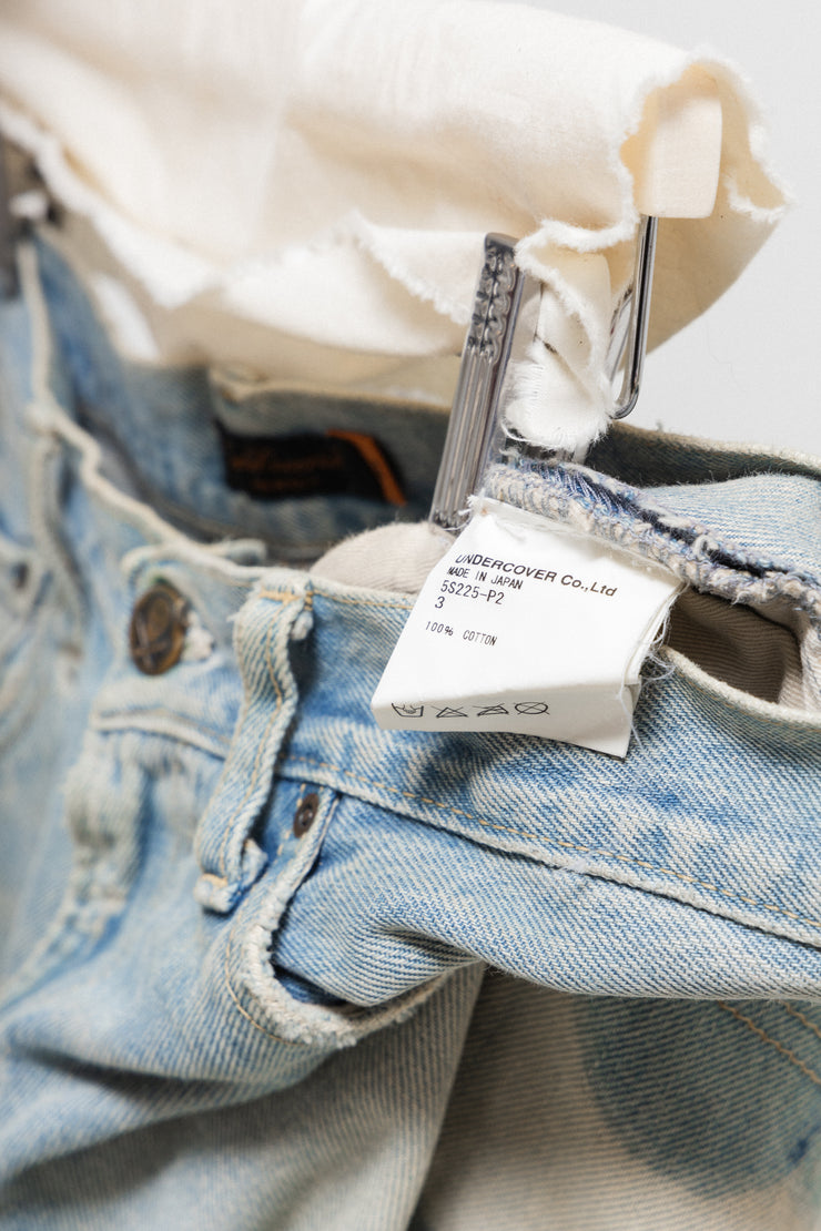 UNDERCOVER - SS05 "But Beautiful II" Wide destroyed jeans with patch details