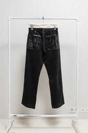 UNDERCOVER - FW02 “Witch’s cell division” Velours pants with with clear vinyl details