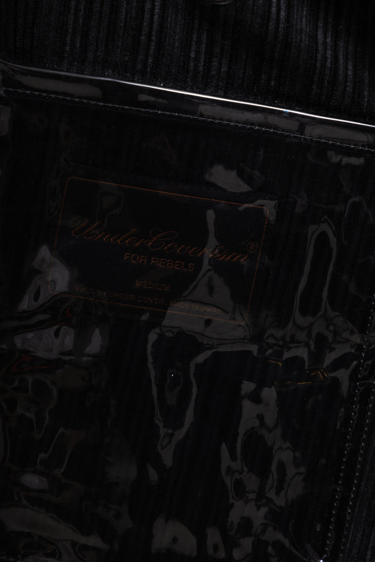 UNDERCOVER - FW02 “Witch’s cell division” Velours pants with with clear vinyl details