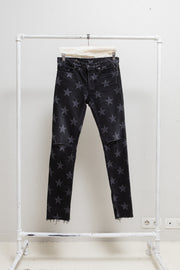 TAKAHIRO MIYASHITA THE SOLOIST - Star printed jeans with ripped knees