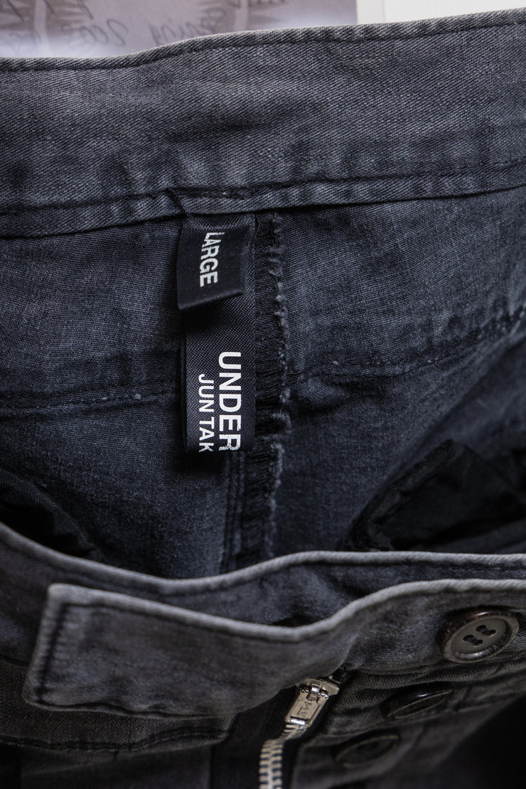 UNDERCOVER - SS03 "SCAB" Slim pants with embellishment details and flap pockets (runway)
