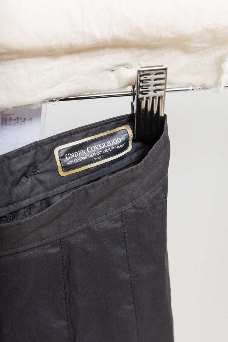 UNDERCOVER x WTAPS - SS00 "Teaser" Pleated midi length skirt with cropped back