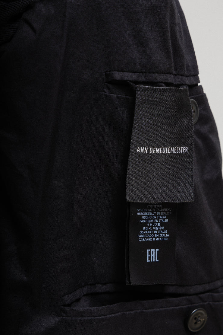 ANN DEMEULEMEESTER - SS22 Dyed calf leather blazer jacket with long straps (runway)