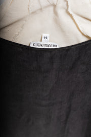ANN DEMEULEMEESTER BLANCHE - SS14 Long cupra dress with flap detail