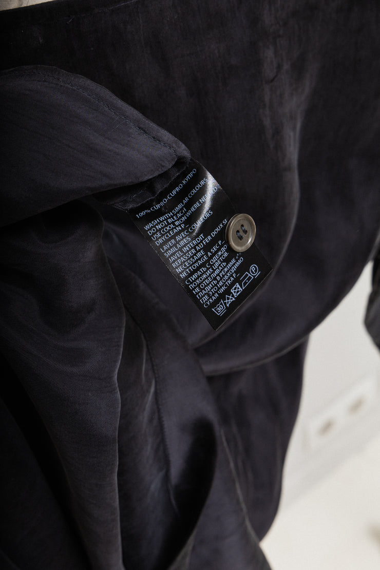 ANN DEMEULEMEESTER BLANCHE - SS14 Long cupra dress with flap detail