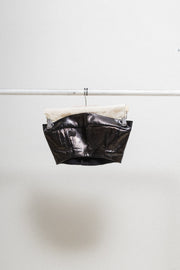 ANN DEMEULEMEESTER - SS20 Dyed lamb leather strapless top (runway)