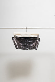 ANN DEMEULEMEESTER - SS20 Dyed lamb leather strapless top (runway)