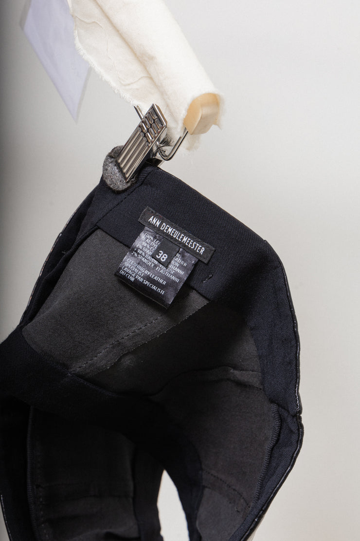 ANN DEMEULEMEESTER - SS20 Dyed lamb leather strapless top (runway)