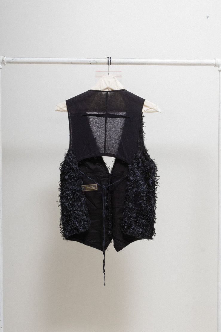 UNDERCOVER - SS09 "Grace" Silk blend fuzzy vest with open back
