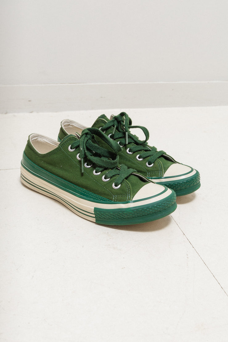 UNDERCOVER - Green sneakers with leather details
