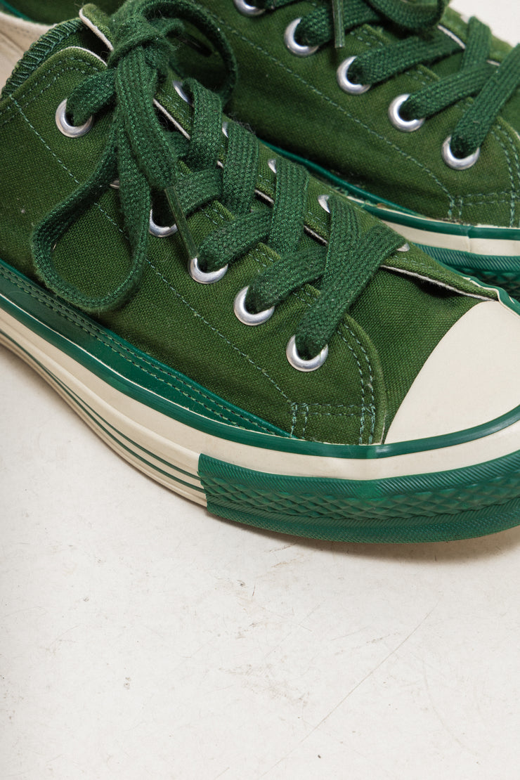 UNDERCOVER - Green sneakers with leather details