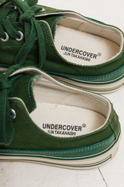 UNDERCOVER - Green sneakers with leather details