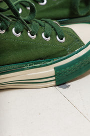 UNDERCOVER - Green sneakers with leather details