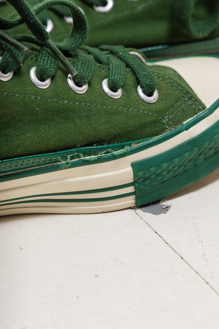 UNDERCOVER - Green sneakers with leather details