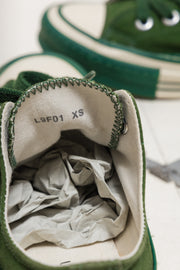 UNDERCOVER - Green sneakers with leather details