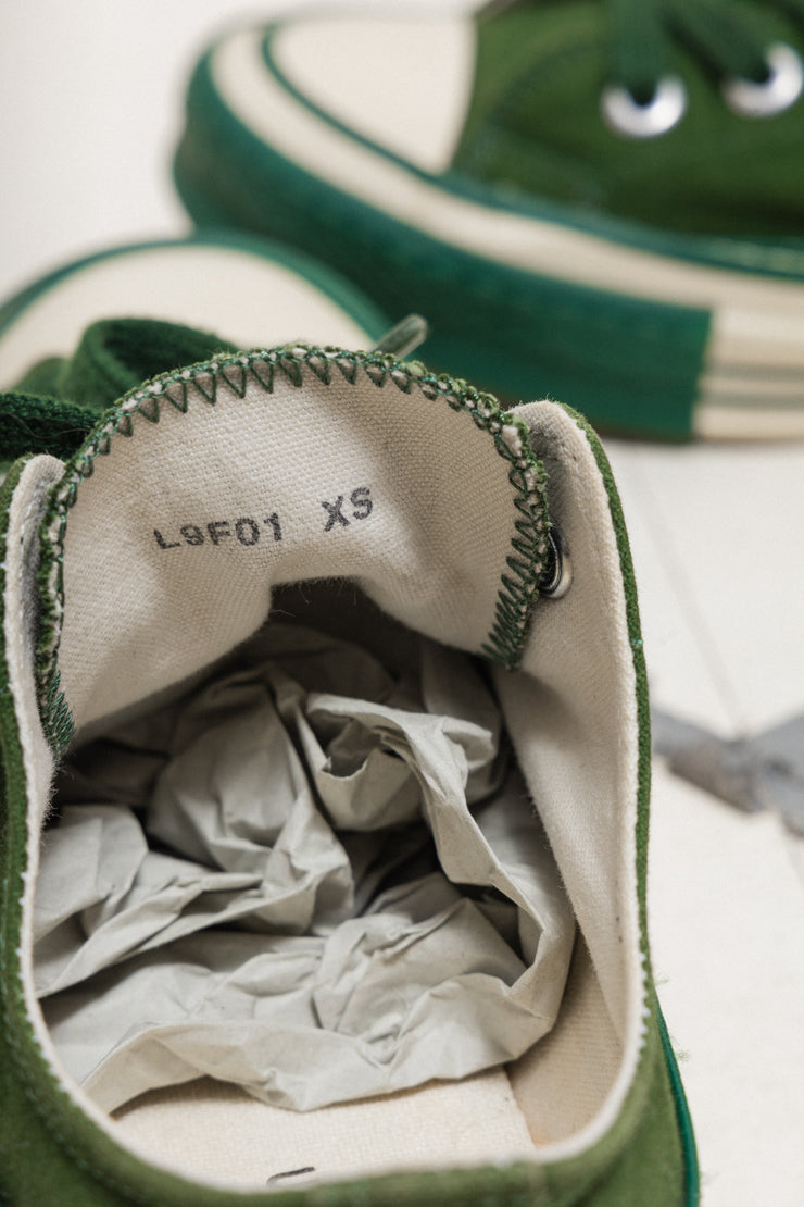 UNDERCOVER - Green sneakers with leather details