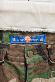 BLACKMEANS - Textured camo pants with dogi zippers
