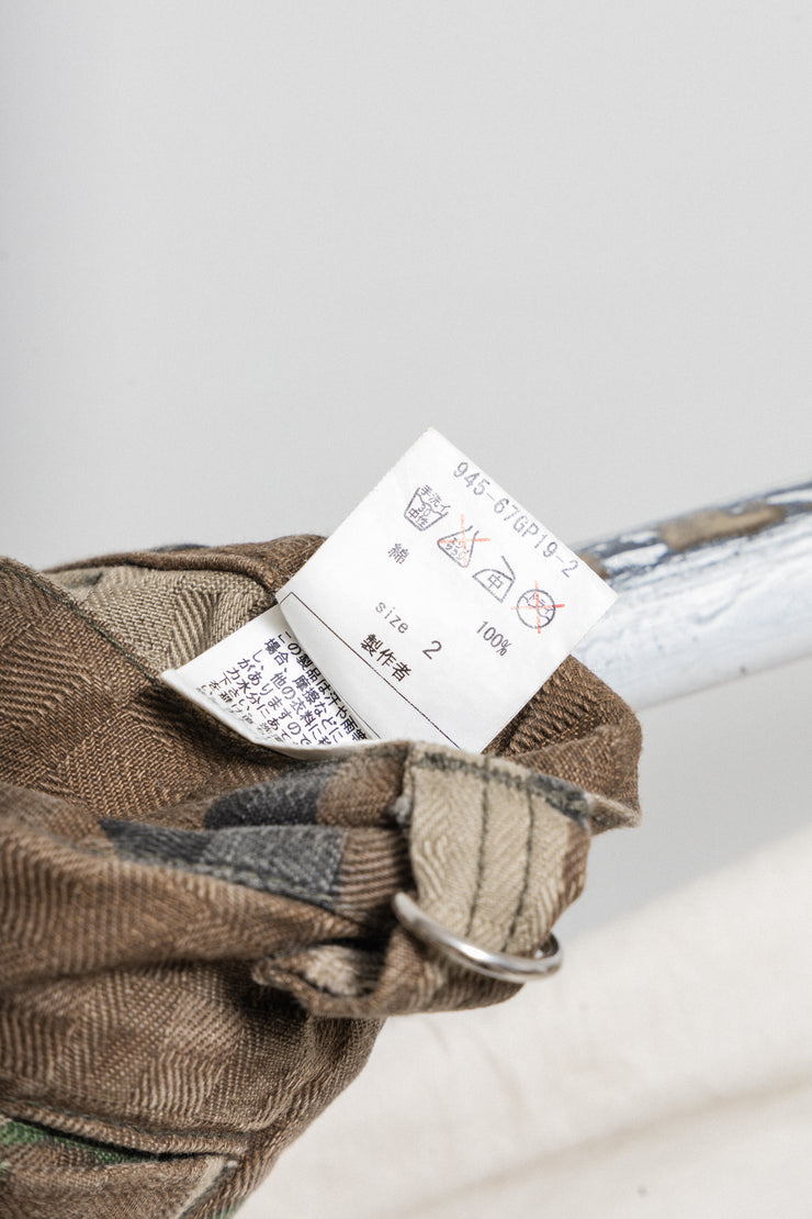 BLACKMEANS - Textured camo pants with dogi zippers