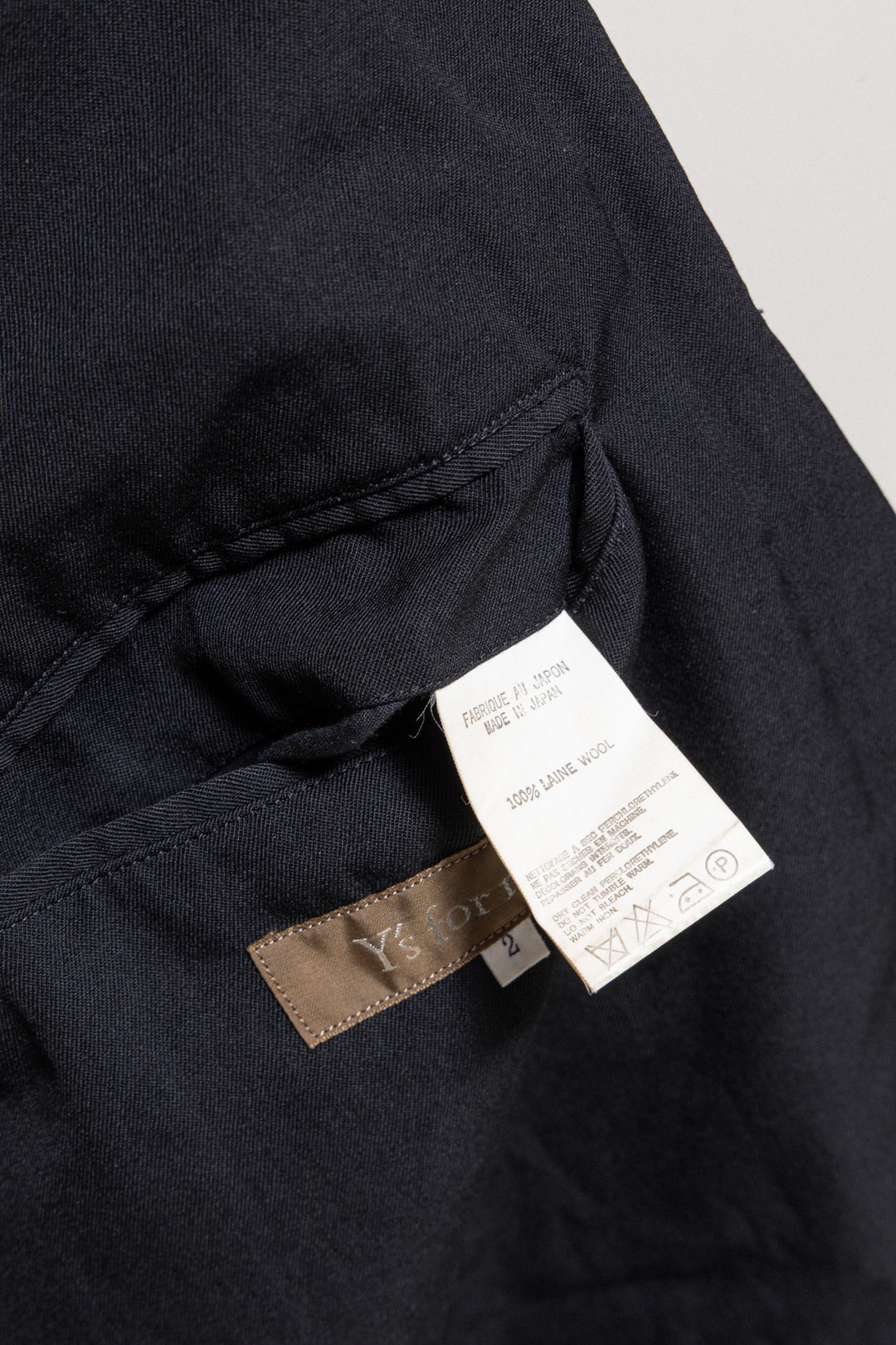 Y'S FOR MEN - Early 00's Gabardine wool costume jacket – L'OBSCUR